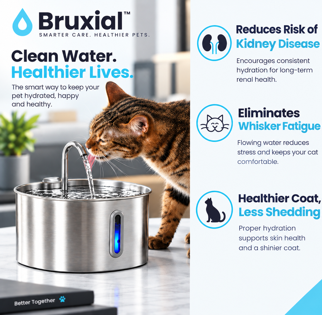 Bruxial Cat Water Fountain - The Ultimate Health Kit