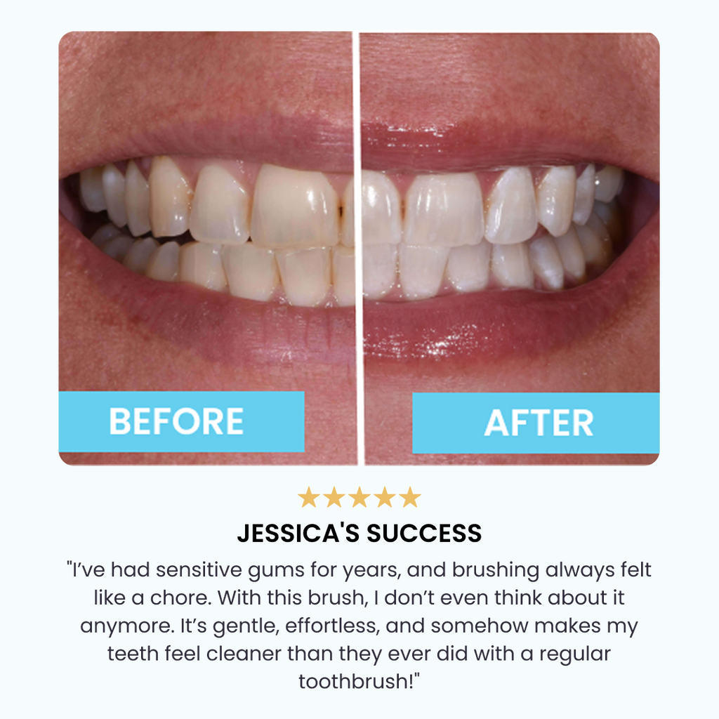 Cold light teeth whitening technology on Bruxial toothbrush